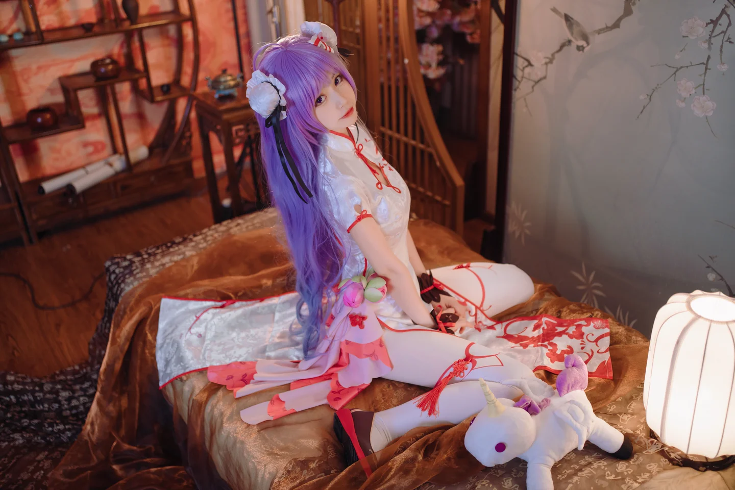 猫大人 - 碧蓝航线 独角兽 旗袍 [22P-348MB] tg@simisebaisi 【丝足阁】009.webp